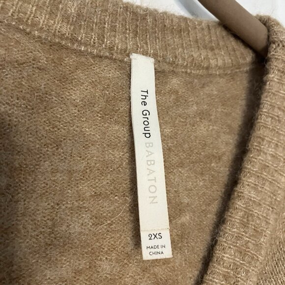 Babaton The Group Sweater Womens XXS Tan Wool Blend Tan Alpaca Neutral Relaxed - Picture 2 of 8